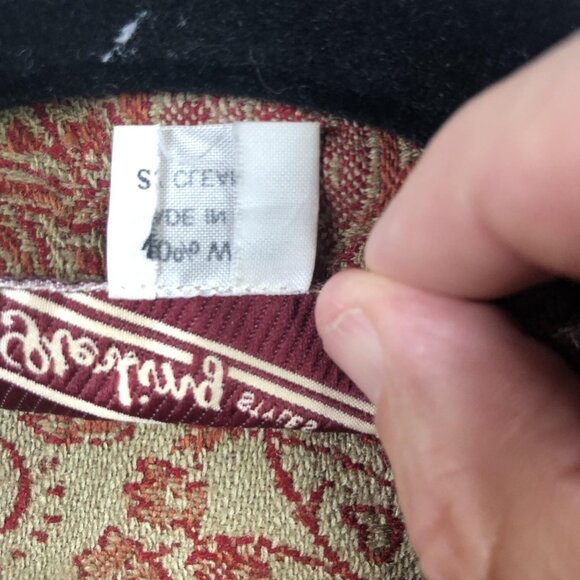 Sterling Styles Jacket Womens Medium Rust Wool Paisley Beaded Embroidered Tunic - Picture 5 of 16